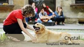  Presentation with urban - Presentation design with stylish trendy young teenage people background and a  colored foreground