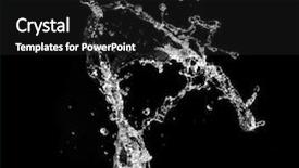  Presentation with water splash - PPT layouts with stylish water splash isolated background and a dark gray colored foreground
