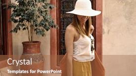  Presentation with moroccan - Slide set consisting of stylish-woman-exploring-traditional-moroccan background and a red colored foreground