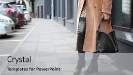  Presentation with strong black woman - Beautiful presentation featuring stylish woman in black shoes backdrop and a  colored foreground