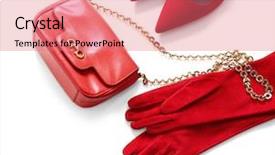  Presentation with light - PPT theme consisting of stylish-women-accessory-set background and a coral colored foreground