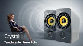  Presentation with power - Audience pleasing presentation consisting of stylish young lady sitting backdrop and a gray colored foreground