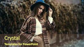  Presentation with fashion - Audience pleasing slides consisting of stylish young woman in boho backdrop and a tawny brown colored foreground
