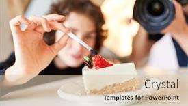  Presentation with brush - Beautiful presentation theme featuring stylist-with-brush-and-cake backdrop and a lemonade colored foreground