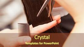  Presentation with salon - Colorful PPT theme enhanced with stylistic - creating hairstyles hairdresser at salon backdrop and a tawny brown colored foreground