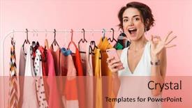  Presentation with happy image - PPT layouts having stylistic - image of a beautiful happy background and a coral colored foreground