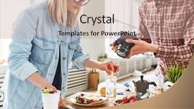  Presentation with modern food - Colorful slides enhanced with stylistic - talented food stylist and photographer backdrop and a coral colored foreground