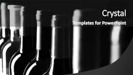  Presentation with bottles - Slide deck having stylized - chilled wine bottles background and a black colored foreground