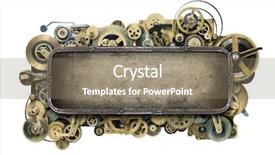  Presentation with stylized - Amazing presentation theme having stylized mechanical clockwork background backdrop and a coral colored foreground