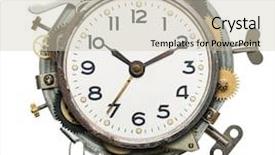  Presentation with stylized - Amazing presentation having stylized metal collage of clockwork backdrop and a soft green colored foreground