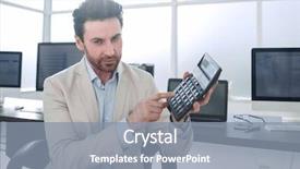  Presentation with stylized - PPT layouts having stylized photo businessman pointing background and a gray colored foreground