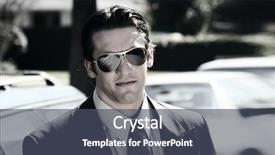  Presentation with stylized - PPT layouts featuring portrait of a young man background and a dark gray colored foreground