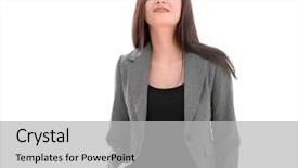  Presentation with stylized - Audience pleasing slides consisting of stylized portrait of confident modern backdrop and a light gray colored foreground