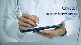  Presentation with tablet - Slides consisting of stylus pen in a tablet background and a sky blue colored foreground