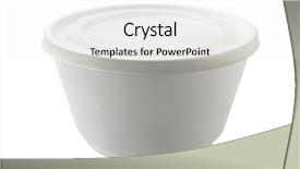  Presentation with lid - Presentation theme with styrofoam bowl with plastic lid background and a  colored foreground