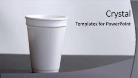  Presentation with desk - Amazing presentation having styrofoam cup on desk backdrop and a sky blue colored foreground