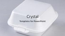  Presentation with box - Slide deck consisting of styrofoam meal box background and a light gray colored foreground