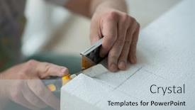  Presentation with insulation polystyrene - Presentation design with styrofoam-seiling-mounting-a-man background and a lemonade colored foreground