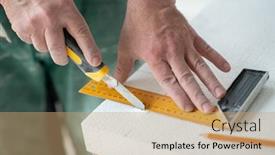  Presentation with insulation polystyrene - Cool new slide set with styrofoam-seiling-mounting-a-man backdrop and a coral colored foreground