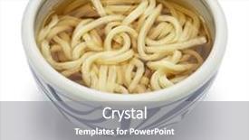  Presentation with noodles - PPT theme having su - kake udon japanese udon noodles background and a gray colored foreground