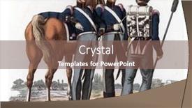  Presentation with engraving - Theme enhanced with sub-officer-with-horse-vintage background and a violet colored foreground