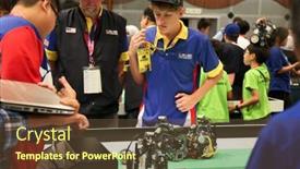  Presentation with robot - Slide deck consisting of subang-jaya-nov-10-unidentified background and a tawny brown colored foreground