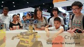  Presentation with connecting people - Theme featuring subang-jaya-november-10-robots background and a coral colored foreground