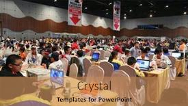  Presentation with challenges - Beautiful presentation theme featuring subang-jaya-november-10-unidentified backdrop and a coral colored foreground