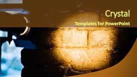  Presentation with brick wall texture - PPT theme having subconscious - dark red brick wall background and a tawny brown colored foreground