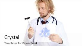  Presentation with test - Presentation theme with subconscious mind - funny psychotherapist holding rorschach test background and a white colored foreground