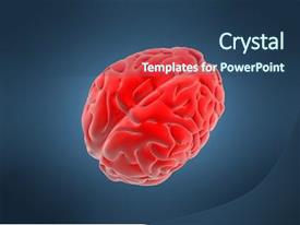  Presentation with brain - Cool new presentation with subconscious mind - red brain backdrop and a ocean colored foreground