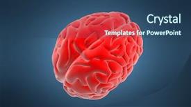  Presentation with brain - Cool new presentation with subconscious mind - red brain backdrop and a ocean colored foreground