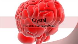  Presentation with mind - PPT theme with subconscious mind - red brain background and a red colored foreground