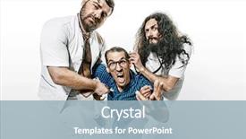  Presentation with mind - Beautiful PPT theme featuring subconscious mind - two funny doctors holding backdrop and a light blue colored foreground