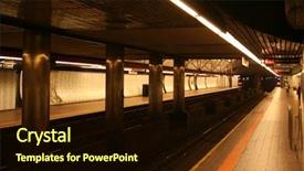  Presentation with new york - PPT layouts with subdurface - new york city subway platform background and a wine colored foreground