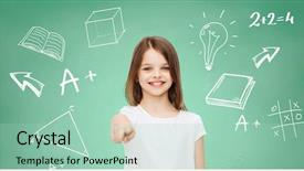  Presentation with green doodles - Amazing PPT theme having subject selection - advertising gesture school education backdrop and a mint green colored foreground