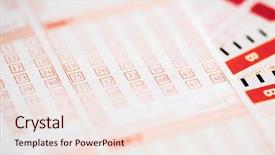  Presentation with lottery ticket - Presentation theme enhanced with subject selection - photo from top of lottery background and a sky blue colored foreground