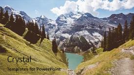  Presentation with vietnam culture popular tourist destination - Cool new presentation with sublimation - glacier pond oeschinensee popular tourist backdrop and a  colored foreground