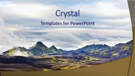  Presentation with beautiful green - Colorful PPT theme enhanced with sublime - beautiful icelandic landscape green volcanic backdrop and a sky blue colored foreground