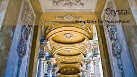  Presentation with schonbrunn - Presentation design having sublime - corridor of gloriette at schonbrunn background and a coral colored foreground