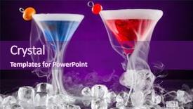  Presentation with dry ice - Presentation theme enhanced with sublime - martini drinks with dry ice background and a violet colored foreground