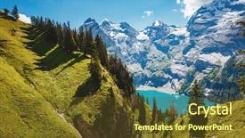  Presentation with vietnam culture popular tourist destination - PPT layouts consisting of sublime - panorama of the azure pond background and a  colored foreground