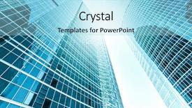  Presentation with high rise building - Presentation design enhanced with sublime - panoramic and prospective wide angle background and a arctic colored foreground