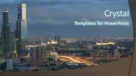  Presentation with third - Audience pleasing presentation theme consisting of sublime - third transport ring highway backdrop and a ocean colored foreground