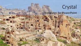  Presentation with cappadocia - Slides enhanced with sublime - uchisar castle in cappadocia turkey background and a light blue colored foreground