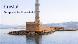  Presentation with old prophet in bethel - Audience pleasing PPT theme consisting of submarine navigation - lighthouse in old harbour backdrop and a  colored foreground