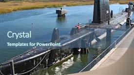  Presentation with naval - PPT layouts consisting of patriot's point naval background and a ocean colored foreground