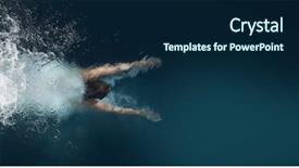  Presentation with inca machu picchu peru view - Amazing presentation theme having submerged - above view of diving person backdrop and a navy blue colored foreground