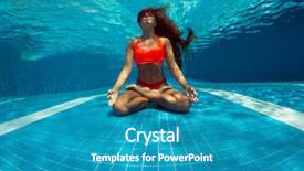  Presentation with swimming pool - Beautiful presentation theme featuring submerged - underwater shoot of a relaxed backdrop and a teal colored foreground