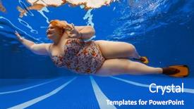  Presentation with fat - PPT layouts enhanced with submerged - underwater shoot of young fat background and a teal colored foreground